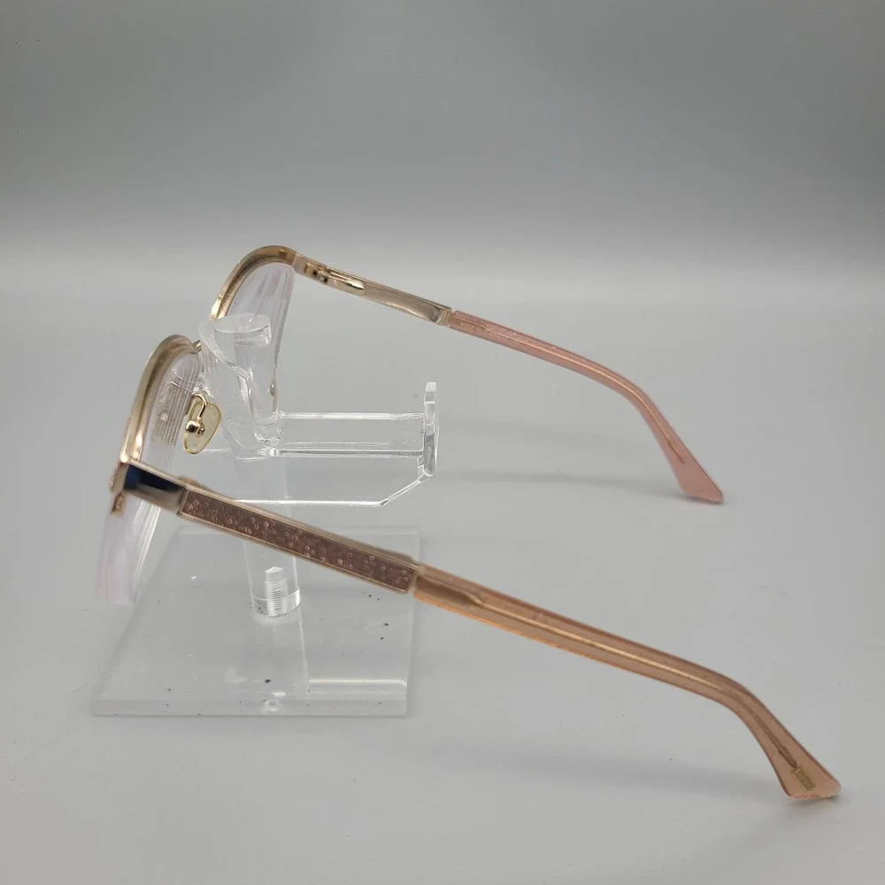 Kay Unger New York K232 GLD Gold Pink Glitter Cat Eye Eyeglass Frames 53-17-140